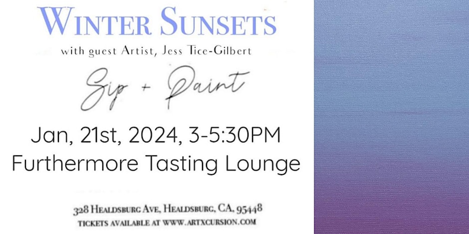 Winter Sunset Sip + Paint With Guest Artist Jess Tice-Gilbert!