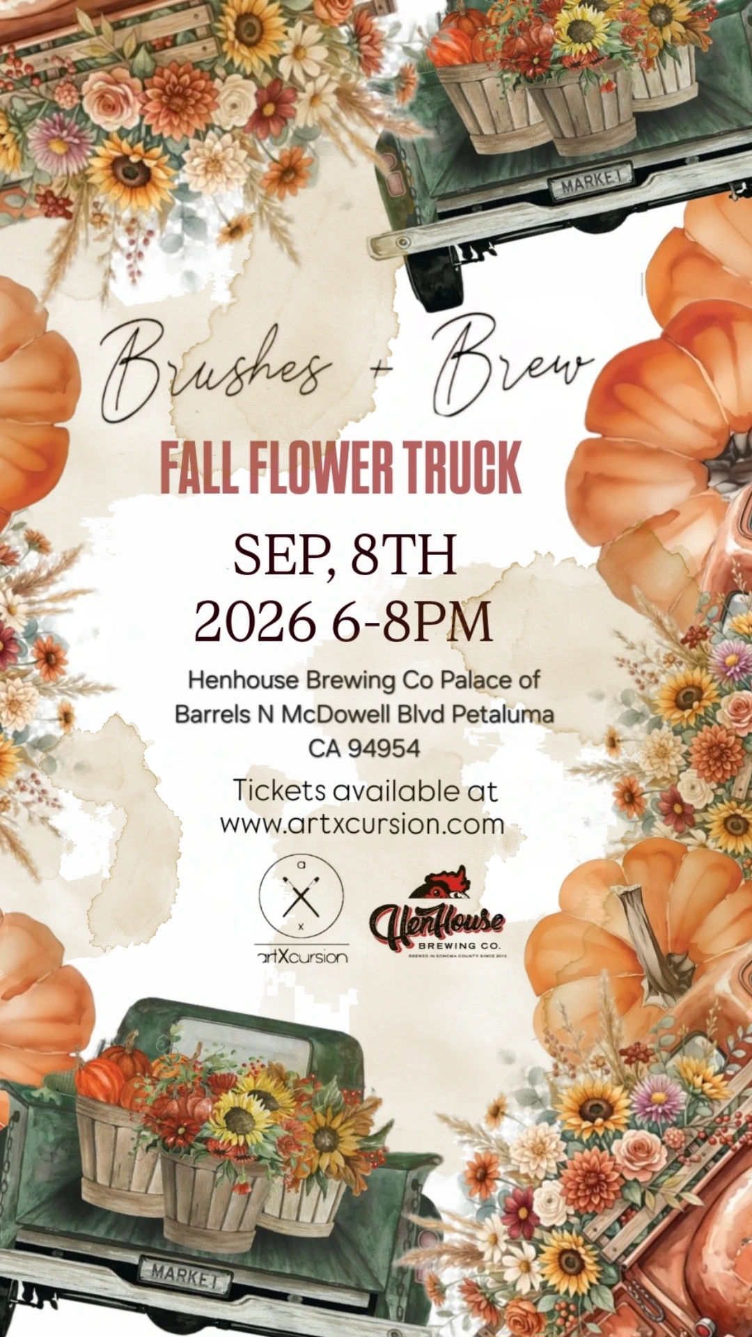 Brushes + Brew Fall Flower Truck