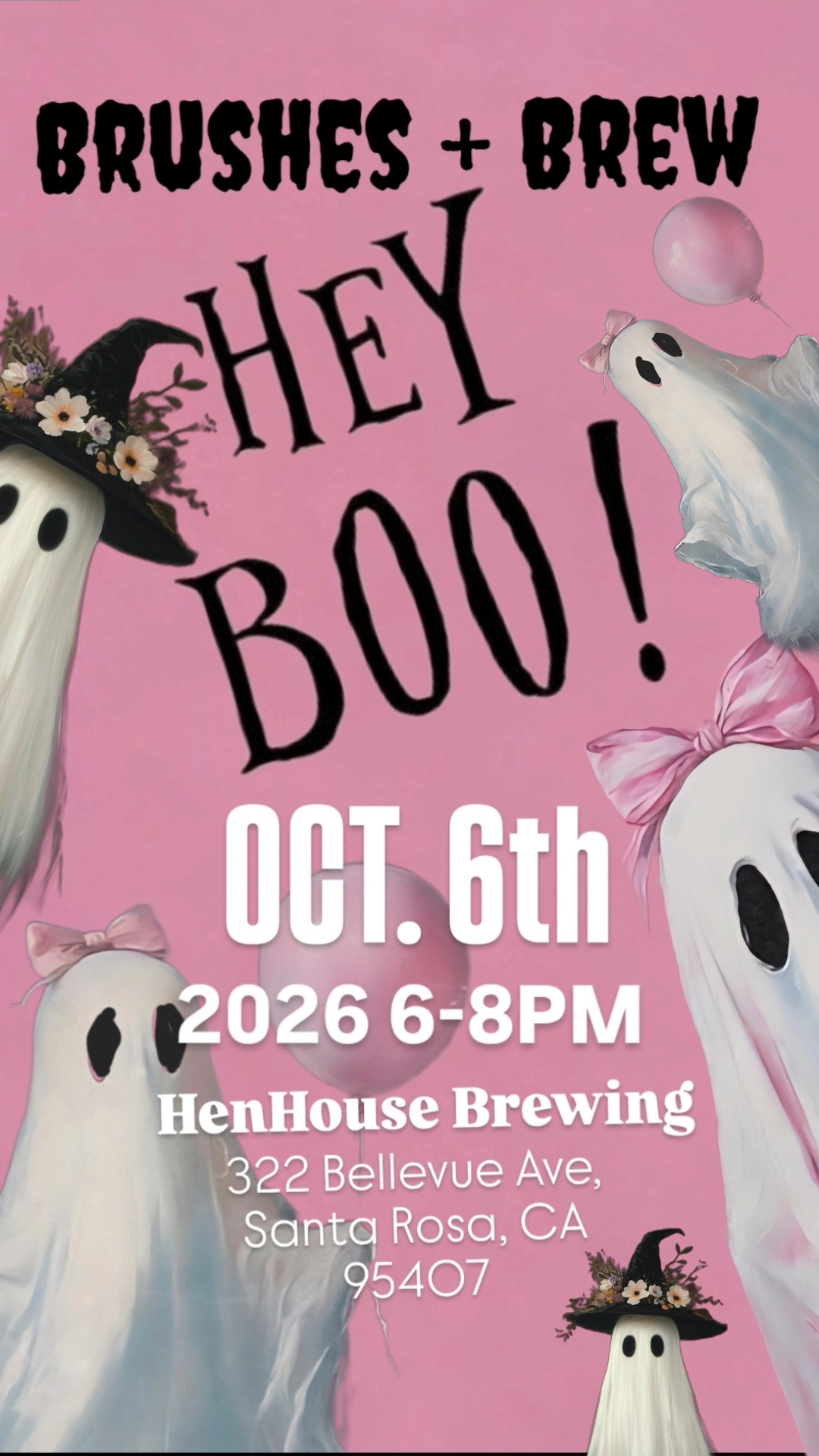 Brushes + Brew Hey Boo!